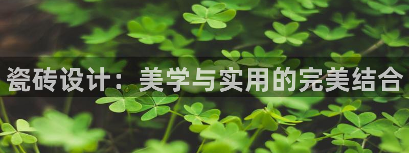 小智娱乐华润：瓷砖设计：美学与实用的完美结合